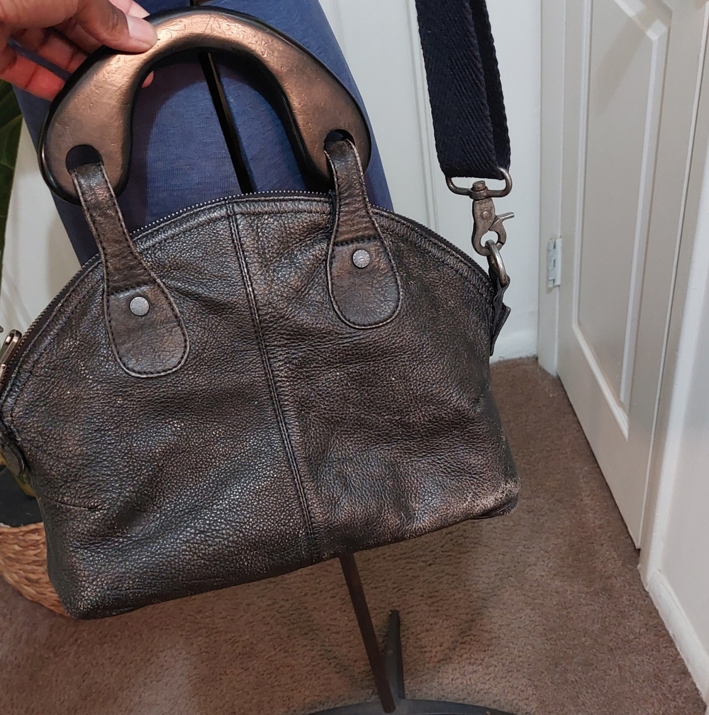 We The Free Crossbody Satchel in Distressed Charcoal - Picture 4 of 10